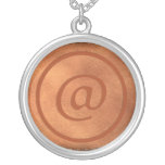 alphabet cuir lettre @ arobase collier