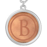 alphabet cuir lettre B Pendentif Personnalisé