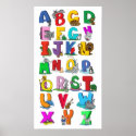 alphabet (from 14.95) cartoon wall chart posters