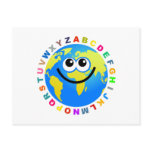 Alphabet Globe Postcards