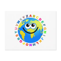 Alphabet Globe Postcards