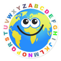 Alphabet Globe stickers