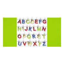 Alphabet Letters (4) Custom Photo Card