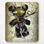 alphabet lomography sad teddy bear Mousepad