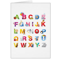 alphabet note card