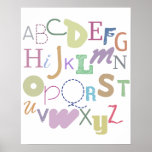 alphabet (pastels) posters