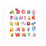 alphabet postcard