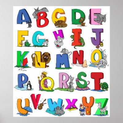alphabet poster FROM 14.95 by funny_tshirt