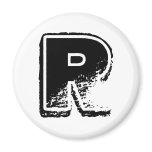 Alphabet Soup - R Refrigerator Magnets