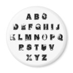 Alphabet Soup - the whole lot Refrigerator Magnet