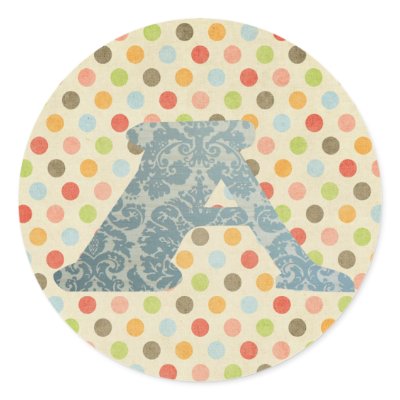 Alphabet Template Round Stickers by shayshaylahfah