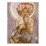 Alphones Mucha ~ The Moon 1902 Post Card