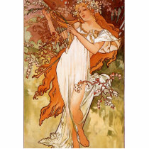 Alphons Mucha Spring Photo Cutout