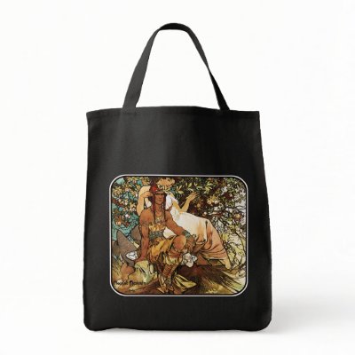 Alphonse (Alfons) Mucha - Art Nouveau - Manhood Tote Bag by VintageCabaret