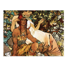 Alphonse (Alfons) Mucha - Art Nouveau - Manhood Postcards