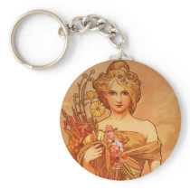 Alphonse (Alfons) Mucha  Bouquet Keychains