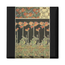 Alphonse Maria Mucha ~ Decoratifs Magnet