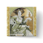 Alphonse Mucha - Art Nouveau Buttons
