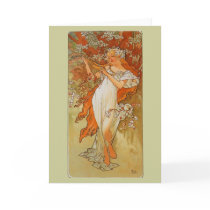 Alphonse Mucha - Art Nouveau - Spring Card