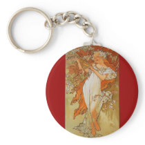 Alphonse Mucha - Art Nouveau - Spring Keychains