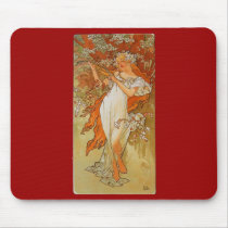 Alphonse Mucha - Art Nouveau - Spring Mouse Mats