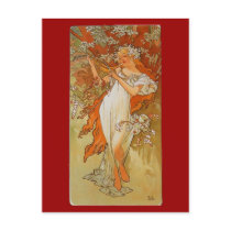 Alphonse Mucha - Art Nouveau - Spring Postcard