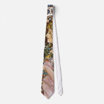 Alphonse Mucha Artwork Custom Tie