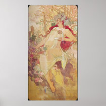 Alphonse Mucha Automne/Autumn, 1896 Poster