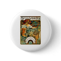 Alphonse Mucha Biscuits LeFevre Utile Button