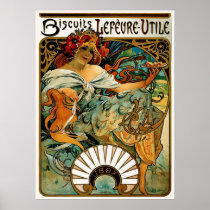 Alphonse Mucha Biscuits LeFevre Utile Posters