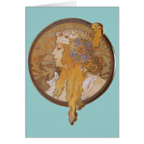 Alphonse Mucha ~ Byzantine Head: The Blonde