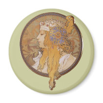 Alphonse Mucha ~ Byzantine Head: The Blonde