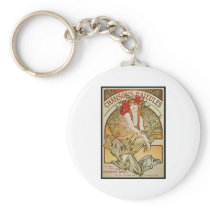 ALPHONSE MUCHA CHANSONS D`AJEULES KEYCHAIN