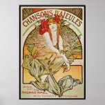 ALPHONSE MUCHA CHANSONS D`AJEULES PRINT