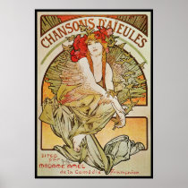 ALPHONSE MUCHA CHANSONS D`AJEULES PRINT