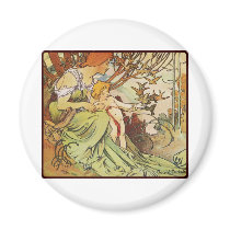 alphonse mucha chocolat mexicain magnets
