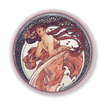 Alphonse Mucha - Dance Refrigerator Magnets