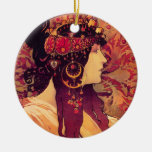 Alphonse Mucha Donna Orechini Ornament