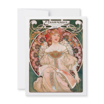 Alphonse Mucha F. Champenois Invite