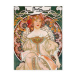 Alphonse Mucha - Flower Girl Postcard