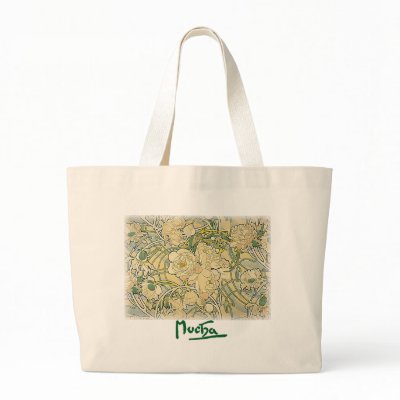 Alphonse Mucha - Flowers Bag by MasterpieceArt