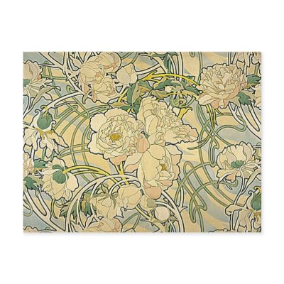 Alphonse Mucha - Flowers Post Card by MasterpieceArt