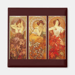 Alphonse Mucha Fridge Magnets