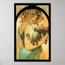 Alphonse Mucha ~ Fruit ( 1897 ) Art Nouveau Print