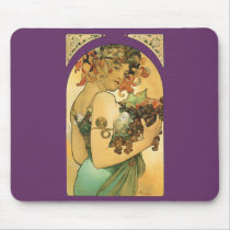 Alphonse Mucha ~ Fruit ( 1897 ) Mouse Pad