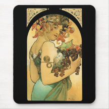 Alphonse Mucha ~ Fruit ( 1897 ) Mousepad