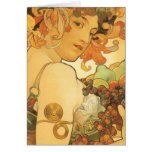 Alphonse Mucha ~ "Fruit" 1901 Art Nouveau Card