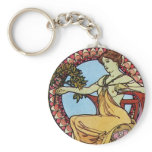 Alphonse Mucha Goddess Keychain