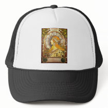 Alphonse Mucha La Plume Trucker Hat