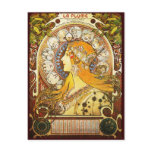 Alphonse Mucha La Plume Post Card